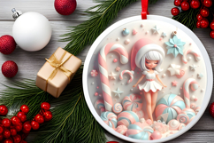Round Christmass Ornament Sublimation|Clipart Product Image 2