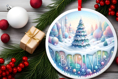Round Christmass Ornament Sublimation|Clipart Product Image 2