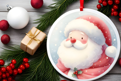 Round Christmass Ornament Sublimation|Clipart Product Image 2