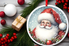 Round Christmass Ornament Sublimation|Clipart Product Image 2