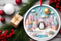 Round Christmas Ornament Sublimation|Clipart Product Image 2