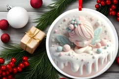 3D Christmas Fairy Ornament Sublimation PNG Product Image 2