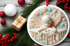 3D Christmas Fairy Ornament Sublimation PNG Product Image 2