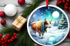 Pastell Winter Scene with Cowboy PNG Product Image 2