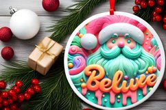 Pastel 3D Martzipan Santa with Large Text BELIEVE Product Image 2