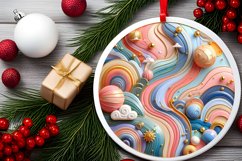 Round Christmas Ornament Sublimation|Clipart Product Image 2