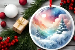 Colorfull Winter Scene with Sleigh PNG Product Image 2