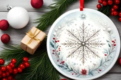 Winter Scene with Snow Flake Sublimation PNG Product Image 2