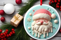 3D Santa Ornament Sublimation PNG Product Image 2