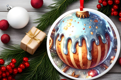 Round Christmass Ornament Sublimation|Clipart Product Image 2