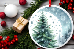 Round Christmass Ornament Sublimation|Clipart Product Image 2