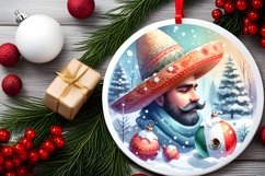 Colorfull Winter Scene with Mexican Person PNG Product Image 2