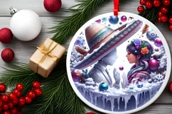 Winter Scene with Mexican Person PNG Product Image 2