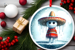 Round Christmass Ornament Sublimation|Clipart Product Image 2