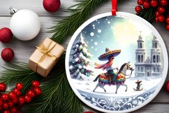 Winter Scene with Mexican Person PNG Product Image 2