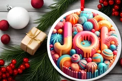 Joy 3D Martzipan Winter Ornament PNG Product Image 2
