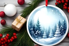 Round Christmas Ornament with Tour Eiffel PNG Product Image 2