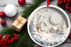 polar bear round ornament PNG Product Image 2