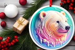Polar Bear Ornament Sublimation PNG Product Image 1
