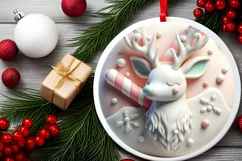 polar bear christmas deer martzipan PNG Product Image 2