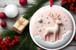 polar bear christmas deer martzipan PNG Product Image 1