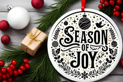Round Christmass Ornament Sublimation|Clipart Product Image 2