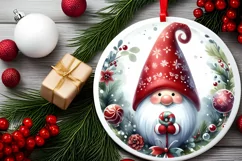 Colorful Christmass Gnome Christmas Ornament Product Image 2