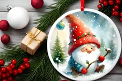 Colorful Christmass Gnome Christmas Ornament Product Image 2