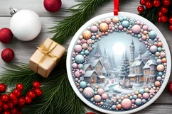 Christmass Scene Digital Painting Christmas Ornament Product Image 2