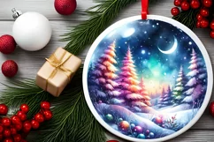 Round Melting Winter Scene Class Ball Ornament PNG Product Image 2