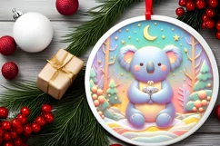 Round Christmas Ornament Sublimation|Clipart Product Image 2