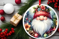 Gnome Christmas Watercolor Image PNG Product Image 2