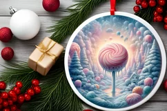 Pastel Molten Candy Winter Scene PNG Product Image 1
