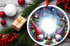 Winter Gnomes Round Ornament Sublimation PNG Product Image 2