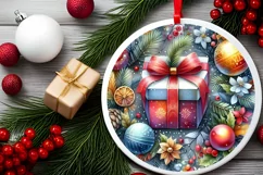 Colorful Gift Watercolor Sublimation PNG Product Image 1