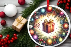 Gift Watercolor Christmas Image Sublimation PNG Product Image 2