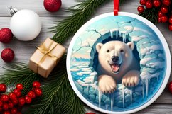 Melting Ice Polar Bear Painting Sublimation PNG Product Image 2