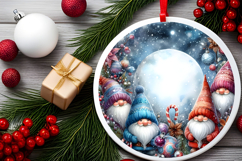 Round Christmass Ornament Sublimation|Clipart Product Image 2