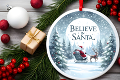 Round Christmass Ornament Sublimation|Clipart Product Image 2