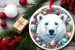Polar Bear Christmas Image Sublimation PNG Product Image 1