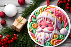 Round Christmass Ornament Sublimation|Clipart Product Image 2