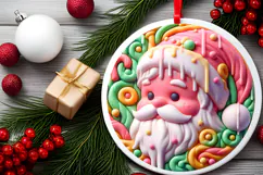 Round Christmass Ornament Sublimation|Clipart Product Image 2
