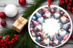 Round Christmass Ornament Sublimation|Clipart Product Image 2