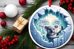 Melting Ice Koala Painting Sublimation PNG Product Image 1