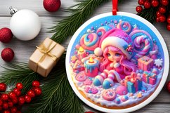 Santa's Girl 3D Type Treatment Sublimation PNG Product Image 2