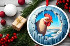 Melting Ice Chicken Painting Sublimation PNG Product Image 2