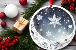 Round Christmass Ornament Sublimation|Clipart Product Image 2