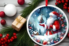 Watercolor Christmas Santa Image PNG Product Image 2