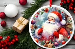 Watercolor Christmas Santa Image PNG Product Image 2