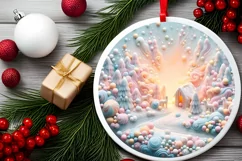 Digital Painting Christmas Candy Scene PNG Product Image 2